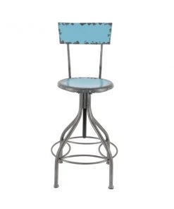 Grayson Lane Grey and Blue Adjustable Height Swivel Bar Stool -GRAYSON LANE shop 330945312 AlternateImage5 l