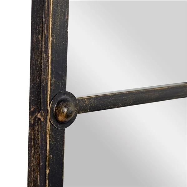 Grayson Lane 48-in x 35.88-in Irregular Black Wall Mirror 3 Grayson Lane 48-in x 35.88-in Irregular Black Wall Mirror - Image 3