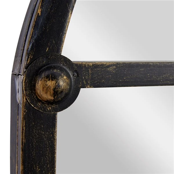 Grayson Lane 48-in x 35.88-in Irregular Black Wall Mirror 4 Grayson Lane 48-in x 35.88-in Irregular Black Wall Mirror - Image 4