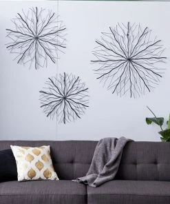 Grayson Lane 36.5-in H x 36.5-in W Abstract Metal Wall Accent - Set of 3 -GRAYSON LANE shop 330945325 AlternateImage2 l