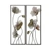 Grayson Lane 36-in H x 14-in W Floral Metal Wall Accent - Set of 2