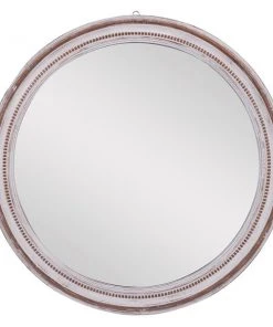 Grayson Lane 36.5-in x 36.5-in Round White Wall Mirror