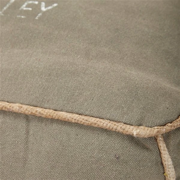 Grayson Lane Farmhouse Grey Canvas Square Ottoman with Handles 5 Grayson Lane Farmhouse Grey Canvas Square Ottoman with Handles - Image 5