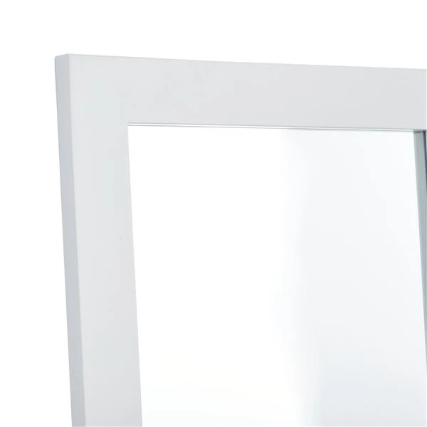 Grayson Lane 42-in x 24-in Rectangle White Wall Mirror 3 Grayson Lane 42-in x 24-in Rectangle White Wall Mirror - Image 3