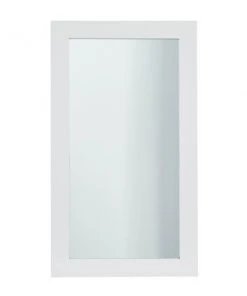 Grayson Lane 42-in x 24-in Rectangle White Wall Mirror