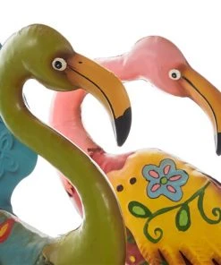 Grayson Lane 32-in H x 17-in W Metal Multicoloured Flamingo Garden Statue - Set of 2 -GRAYSON LANE shop 330945356 AlternateImage4 l