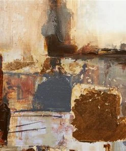 Grayson Lane Silver Wood Framed 40-in H x 40-in W Abstract Wood Hand-Painted Painting -GRAYSON LANE shop 330945363 AlternateImage3 l