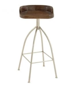 Grayson Lane Bar Height (27-in to 35-in) Brown Bar Stool