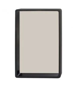 Grayson Lane 36-in x 24-in Contemporary Rectangle Black Wall Mirror -GRAYSON LANE shop 330945392 AlternateImage5 l