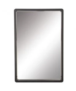 Grayson Lane 36-in x 24-in Contemporary Rectangle Black Wall Mirror