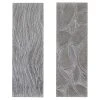Grayson Lane 48-in H x 16-in W Abstract Grey MDF Wall Accent - Set of 2