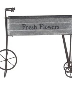 Grayson Lane 42-in x 34-in Grey Aluminum Farmhouse Plant Stand