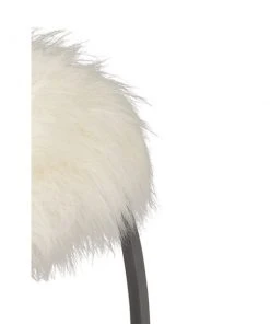Grayson Lane Modern White Faux Fur with Black Frame Ottoman 6 Grayson Lane Modern White Faux Fur with Black Frame Ottoman -GRAYSON LANE shop 330945398 AlternateImage3 l
