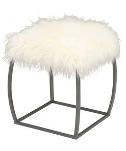 Grayson Lane Modern White Faux Fur with Black Frame Ottoman 7 Grayson Lane Modern White Faux Fur with Black Frame Ottoman -GRAYSON LANE shop 330945398 AlternateImage5 l