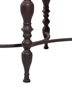 Grayson Lane Farmhouse Grey Linen Cushion with Mahogany Frame Rectangle Ottoman -GRAYSON LANE shop 330945399 AlternateImage4 l