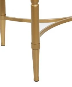 Grayson Lane Modern White Faux Fur and Gold Metal Rectangle Ottoman -GRAYSON LANE shop 330945400 AlternateImage4 l