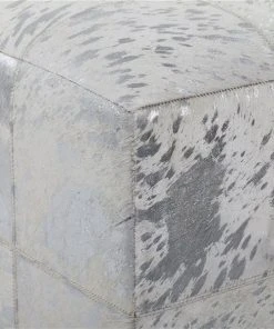 Grayson Lane Glam White Genuine Leather Square Ottoman -GRAYSON LANE shop 330945401 AlternateImage3 l