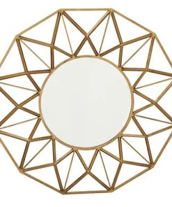 Grayson Lane 32.38-in x 32.38-in Round Gold Wall Mirror -GRAYSON LANE shop 330945402 AlternateImage6 l