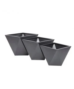 Grayson Lane 185-in W x 14.45-in H Modern Grey Metal Square Planters - Set of 3 -GRAYSON LANE shop 330945405 AlternateImage5 l