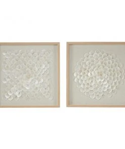 Grayson Lane 23.5-in H x 23.5-in W Shadow Box Wood Wall Accent - Set of 2