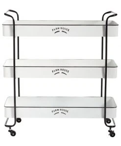 Grayson Lane Black Metal Base with Iron Top Kitchen Cart (35-in x 32-in)