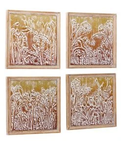 Grayson Lane 19.5-in H x 19.5-in W Floral And Botanical Metal Wall Accent - Set of 4 -GRAYSON LANE shop 330945425 AlternateImage7 l