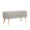 Grayson Lane 40-in x 19-in Industrial Light Grey Storage Bench