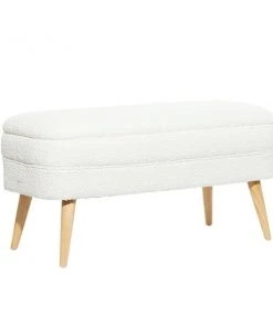 Grayson Lane 40-in x 19-in White Storage Bench