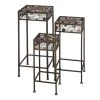 Grayson Lane 28-in x 24-in Black Metal Traditional Plant Stand - Set of 3