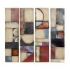 Grayson Lane 31-in H x 8-in W Abstract Metal Wall Accent - Set of 4