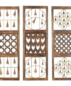 Grayson Lane 36-in H x 12-in W Farmhouse Metal Wall Accent - Set of 3