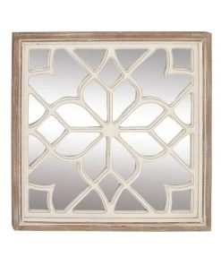 Grayson Lane 30-in x 30.13-in Square White Wall Mirror