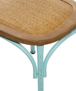 Grayson Lane Farmhouse 18-in W Distressed Blue Iron and Rattan Dining Chair 7 Grayson Lane Farmhouse 18-in W Distressed Blue Iron and Rattan Dining Chair -GRAYSON LANE shop 330945451 AlternateImage3 l