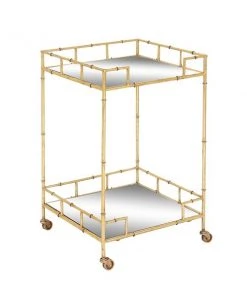 Grayson Lane Gold Metal Base with Mirror Top Kitchen Cart (30-in x 18-in) -GRAYSON LANE shop 330945452 AlternateImage5 l