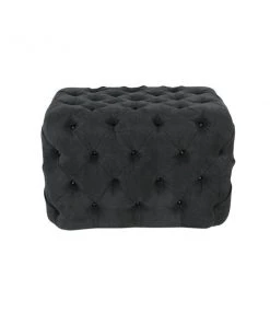 Grayson Lane Vintage Black Tufted Cushioned Rectangle Ottoman -GRAYSON LANE shop 330945453 AlternateImage5 l