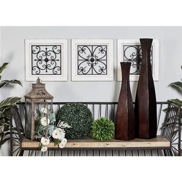 Grayson Lane 17-in H x 17-in W Ornamental Wood Wall Accent - Set of 4 2 Grayson Lane 17-in H x 17-in W Ornamental Wood Wall Accent - Set of 4 - Image 2