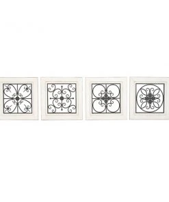 Grayson Lane 17-in H x 17-in W Ornamental Wood Wall Accent - Set of 4