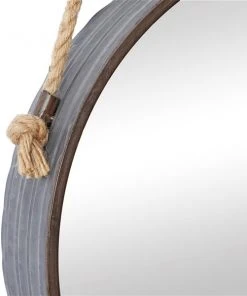 Grayson Lane 23.63-in x 23.63-in Round Grey Wall Mirror -GRAYSON LANE shop 330945461 AlternateImage4 l