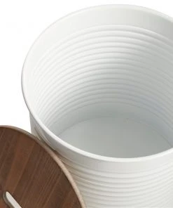 Grayson Lane Farmhouse White Round Integrated Storage Ottoman - Set of 2 -GRAYSON LANE shop 330945462 AlternateImage3 l