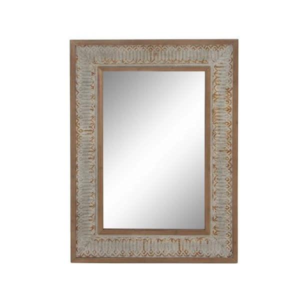 Grayson Lane 40-in x 29.5-in Rectangle Grey Wall Mirror 5 Grayson Lane 40-in x 29.5-in Rectangle Grey Wall Mirror - Image 5