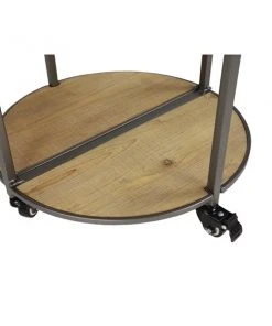 Grayson Lane Silver Metal Base with Wood Top Kitchen Cart (35-in x 20-in) -GRAYSON LANE shop 330945469 AlternateImage3 l