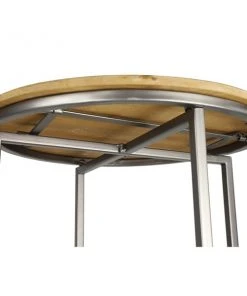 Grayson Lane Silver Metal Base with Wood Top Kitchen Cart (35-in x 20-in) -GRAYSON LANE shop 330945469 AlternateImage4 l