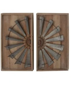 Grayson Lane 31-in H x 17-in W Farmhouse Metal Wall Accent - Set of 2 -GRAYSON LANE shop 330945476 AlternateImage7 l