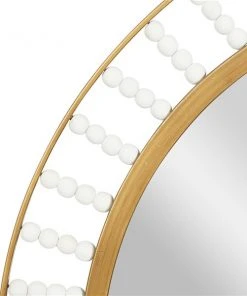 Grayson Lane 32-in x 32-in Round Brown Wall Mirror -GRAYSON LANE shop 330945477 AlternateImage3 l