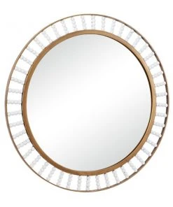Grayson Lane 32-in x 32-in Round Brown Wall Mirror -GRAYSON LANE shop 330945477 AlternateImage5 l