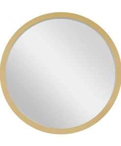 Grayson Lane 30-in x 30-in Round Gold Wall Mirror