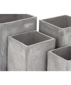 Grayson Lane 17-in W x 21-in H Urban Grey Concrete Clay Rectangle Planters - Set of 4 -GRAYSON LANE shop 330945485 AlternateImage3 l