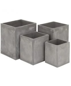 Grayson Lane 17-in W x 21-in H Urban Grey Concrete Clay Rectangle Planters - Set of 4 -GRAYSON LANE shop 330945485 AlternateImage5 l