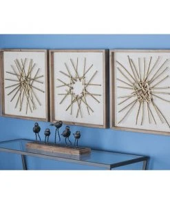 Grayson Lane 35.5-in H x 27.5-in W Abstract Wood Wall Accent - Set of 3 -GRAYSON LANE shop 330945489 AlternateImage2 l
