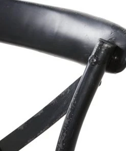 Grayson Lane Farmhouse 19.5-in W Distressed Black Iron and Rattan Dining Chair -GRAYSON LANE shop 330945492 AlternateImage4 l